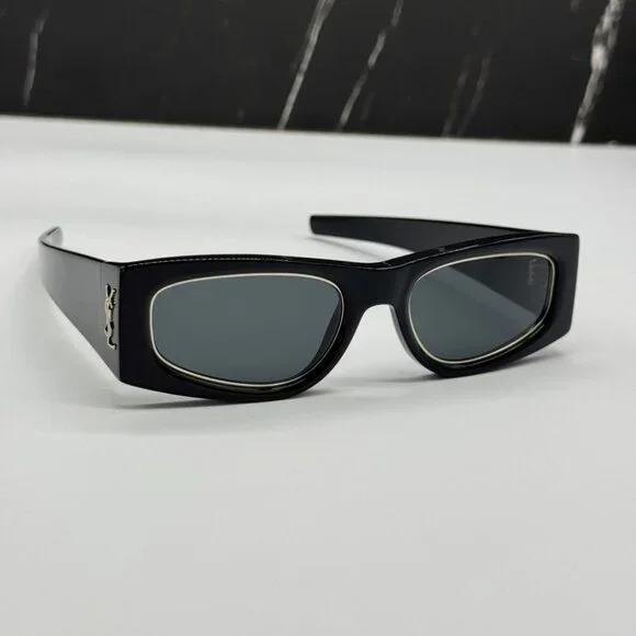 NEW SL M140 RIM 001 SAINT LAURENT SUNGLASSES BLACK SQUARE  display picture 2